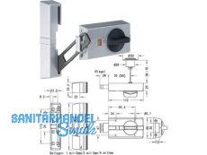 Sicherheitsschloss Evva K 9000 silber ohne Aussenzylinder