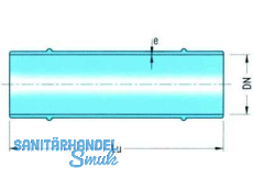 Glattes Druckrohr  NW 150/800 mm mit 2 Schweiwlsten