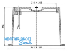 Straenkappe starr  1950 fr Unterflurhydranten