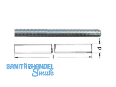 Gewindestange feuerverzinkt DIN 976/8.8 M 12 x 1000