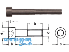 Zylinderschraube Innensechskant blank DIN 912/ 8.8 M  5 x 30