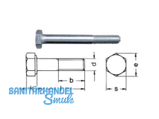 Sechskantschraube verzinkt DIN 931/ 8.8 M  5 x  25