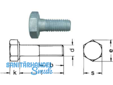 HV-Schraube feuerverzinkt (tzn) EN 14399-4 / 10.9 M 12 x  45