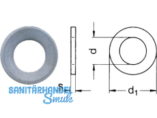 Scheibe verzinkt DIN 125/A  M  4 (4,3 x 9,0 x 0,8)