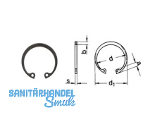 Sicherungsring Federstahl fr Bohrung DIN 472/I  56