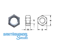 Sechskantmutter verzinkt DIN 934/8 M 22 x 1,5 Fg