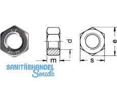 Sechskantmutter A2 DIN 934  M 20