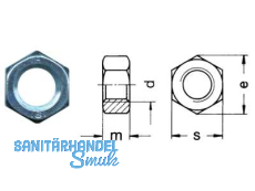 Sechskantmutter A4 DIN 934  M  6