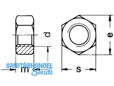Sechskantmutter A4 DIN 934  M  8