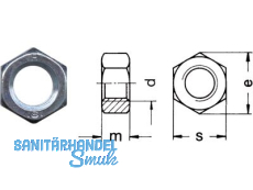 Sechskantmutter A2 DIN 934  M 10