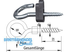 Sicherheits Schaukelhaken verzinkt Art. 19 150 x 10.6 mm