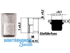 Blindeinnietmutter N27M10VO35 M 10 Stahl Universal (0,5 - 3,0)