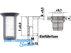 Blindeinnietmutter N2C2M06VO45 ASM 6 - 45 (Kl. 1,5 - 4,5)