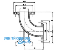 Fukrmmer m.Flansch Fig.290 DN 100