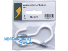 SBV-Wscheleinenhaken weiss 80 mm A 2 STK