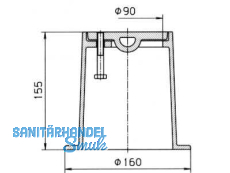 Straenkappe starr  1550 fr Hausanschlussarmaturen