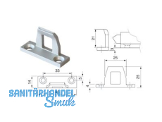 Schliessblech Nr. 915 silbereloxiert berschlag  3,0mm