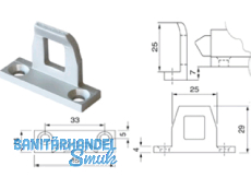 Schliessblech Nr. 916 silbereloxiert berschlag  7,0mm