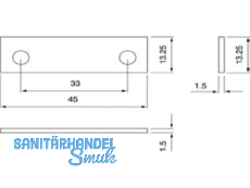 Unterlagsplatte 902/2 fr Schliessblech Kunststoff weiss 1,5mm