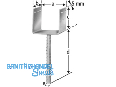 Sttzenschuh Typ D 100 x 70 PPD100/70G  2610701