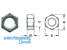 Sechskantmutter feuerverzinkt (tzn) ISO 4032/8 M 10