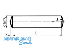 LH Zylinderstift verzinkt mit Spitze ca. 6/7 mm 5 x 35 (CTM)