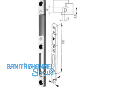 Schliessblech Doorsafe   12 mm/Stulp 16 mm links   256031