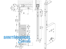 Schiebetr-Stangenschloss 1630.KG.4/60 Dorn 60mm WC   14351