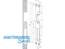 Flachschlieblech Nr. 021 Edelstahl links/rechts verwendbar eckig