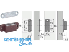 MagnetschnaPPer M72/GP2 weiss Haftkraft 4 kg 13141