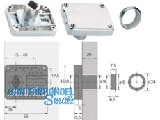 Kastenschloss variabel Prestige 2000 Z23  18 mm Dorn 15-40 mm 79736