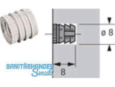 Muffe aus Kunststoff Nr. 30 Bohr- 8 mm Gewinde M4 79529