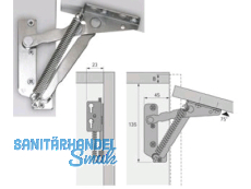 Klappenbeschlag-Lift Junior vernickelt ffnungswinkel 75  90 N 79397