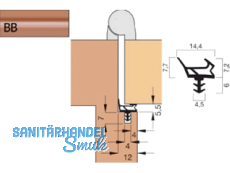 Trdichtung Goll A 1022-BB beigebraun, VPE 180 lfm