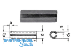 Schwerspannstift DIN 1481   5 x  14