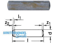 Zylinderstift gehrtet und geschliffen DIN  6325    8 x  20