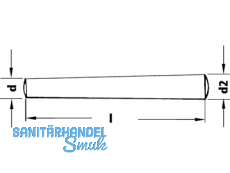 Kegelstift DIN 1 B  2 x  28