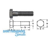 Sechskantschraube blank DIN 960/ 8.8 M 14 x 1,5 x  70 Fg