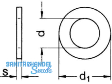 Scheibe A4 DIN 125  M 10 (10,5 x 20,0 x 2,0)