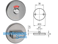 Schlsselrosette 5380.4C WC Edelstahl 402558