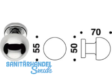 Trknopf Robot fest drehbar gelagert chrom