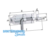 Bolzenriegel 164 feuerverzinkt