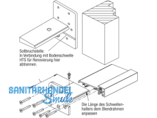 Schwellenhalter universal 62 schwarz 625 x 20