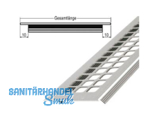 Lftungsprofil  60x1000 mm mit Quadratlochung natur eloxiert