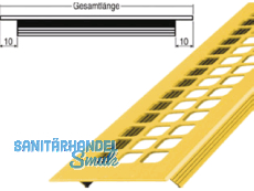 Lftungsprofil 100x 400 mm mit Quadratlochung gold eloxiert