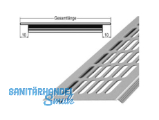 Lftungsprofil  80x 600 mm mit Schlitzlochung natur eloxiert