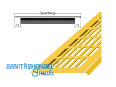 Lftungsprofil  60x1000 mm mit Schlitzlochung gold eloxiert