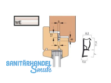 Fensterdichtung AFK2037-WE/2 weiss, VPE 200 lfm