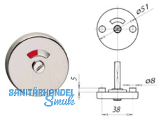 Rundrosette 686U WC auen Edelstahl