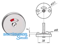 Rundrosette 686U WC auen Alu F1